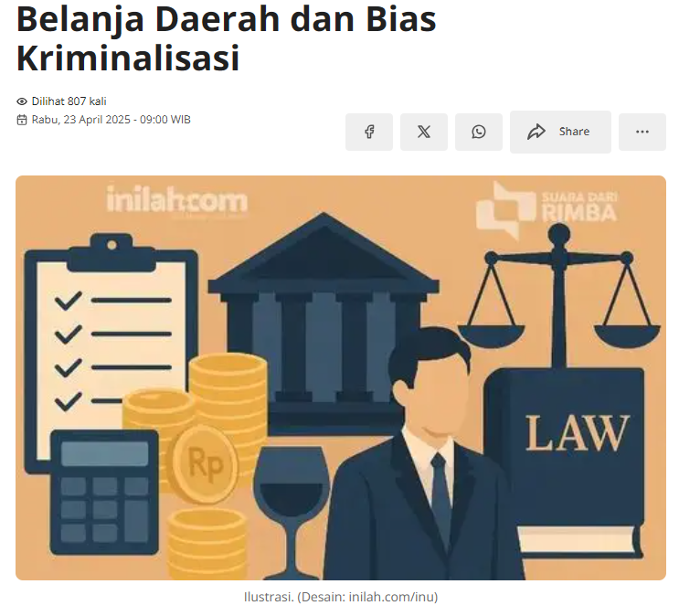 Belanja Daerah dan Bias Kriminalisasi